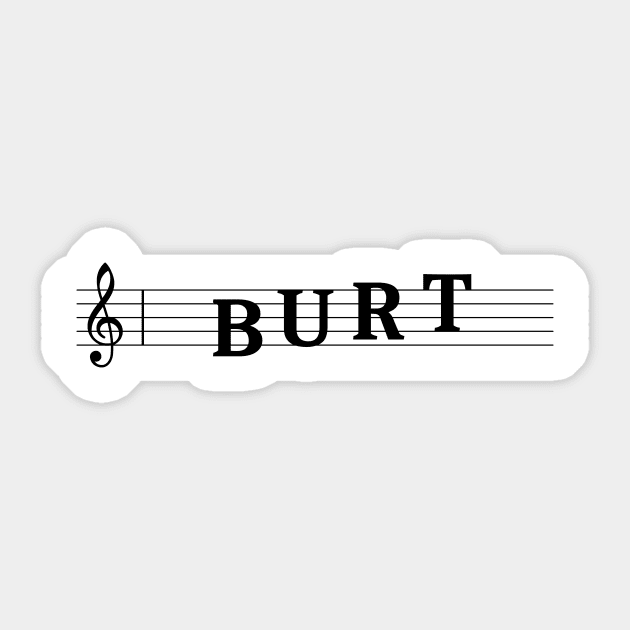 Name Burt Sticker by gulden